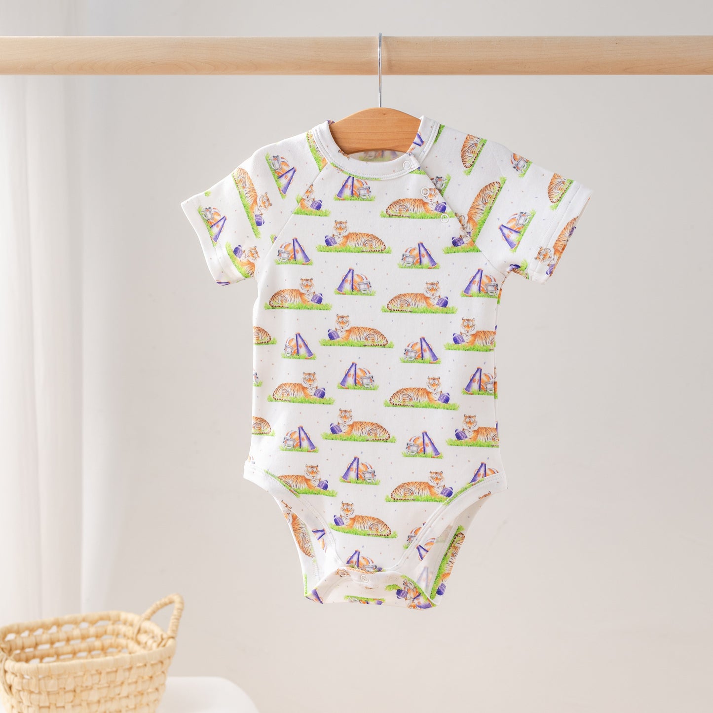 Mascot Mania in Auburn Organic Cotton Onesie-Rogue Magnolia Custom Designs