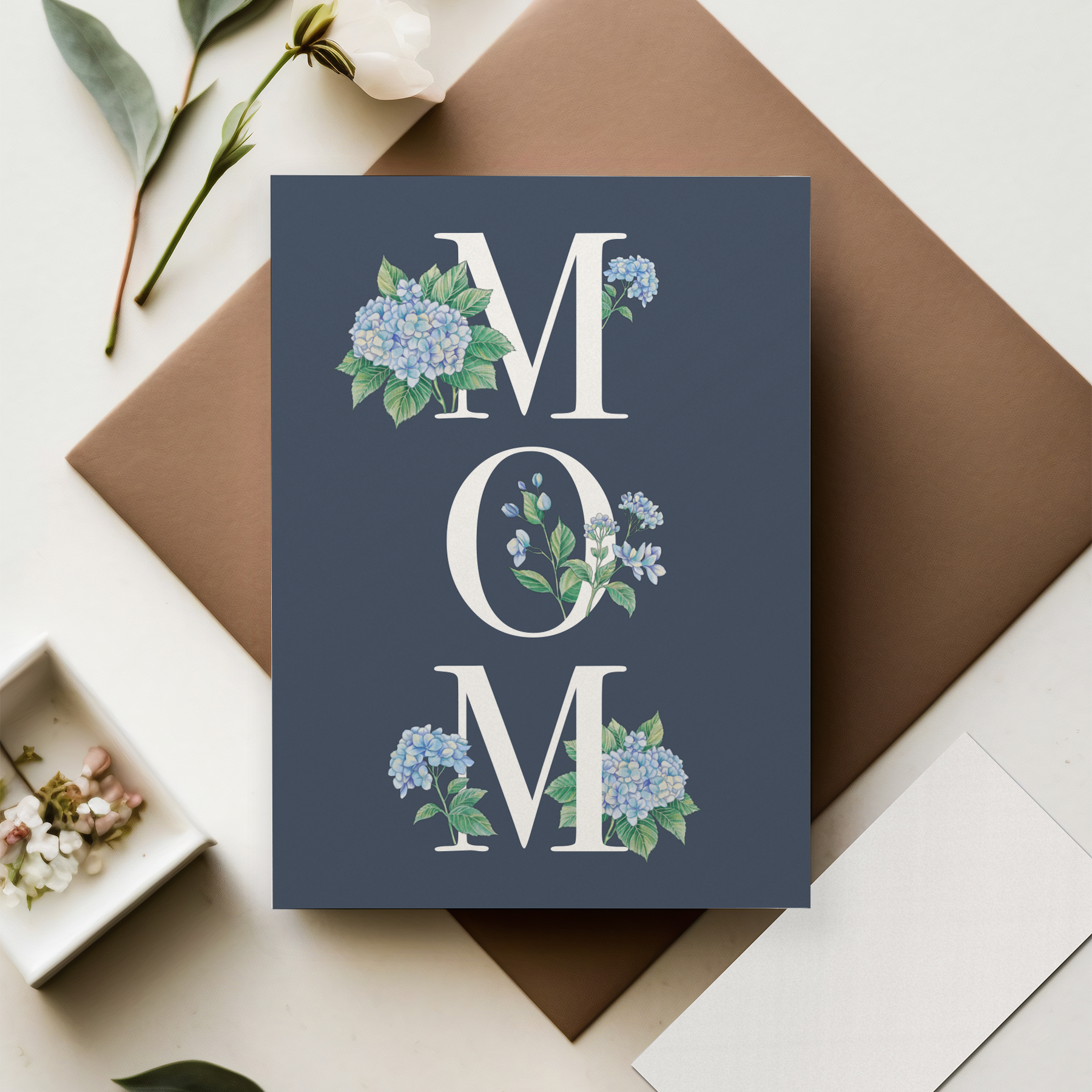 Mother's Day Hydrangea Greeting Card-Rogue Magnolia Custom Designs