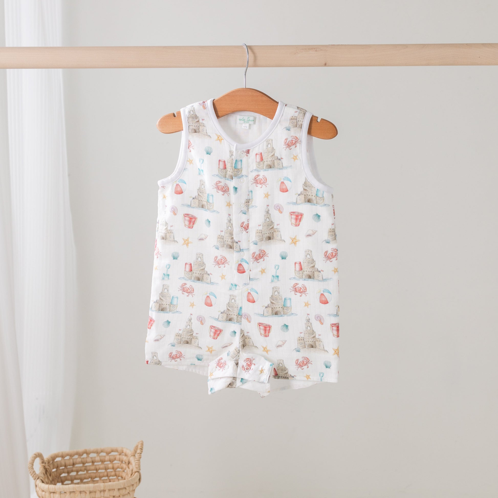 Sandcastle Kingdom Organic Muslin Shortall-Rogue Magnolia Custom Designs