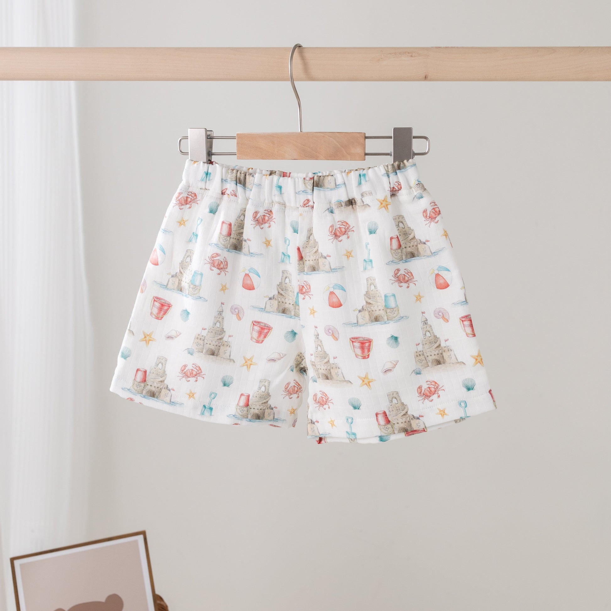 Sandcastle Kingdom Organic Muslin Shorts-Rogue Magnolia Custom Designs