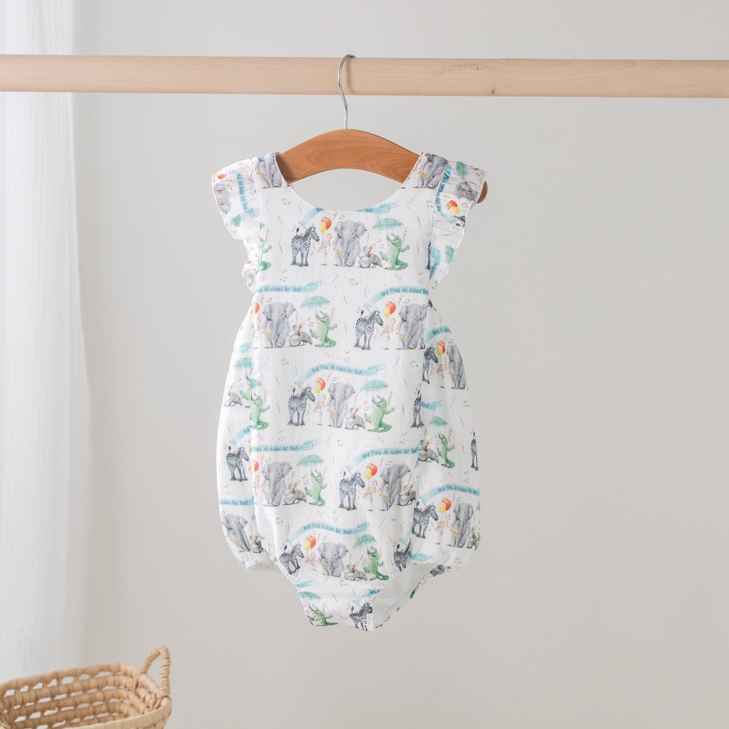 And They All Asked for You Organic Muslin Bubble Romper-Rogue Magnolia Custom Designs