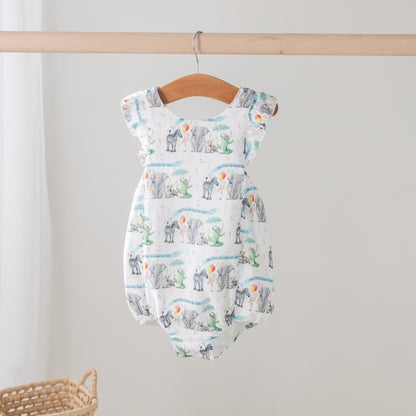 And They All Asked for You Organic Muslin Bubble Romper-Rogue Magnolia Custom Designs