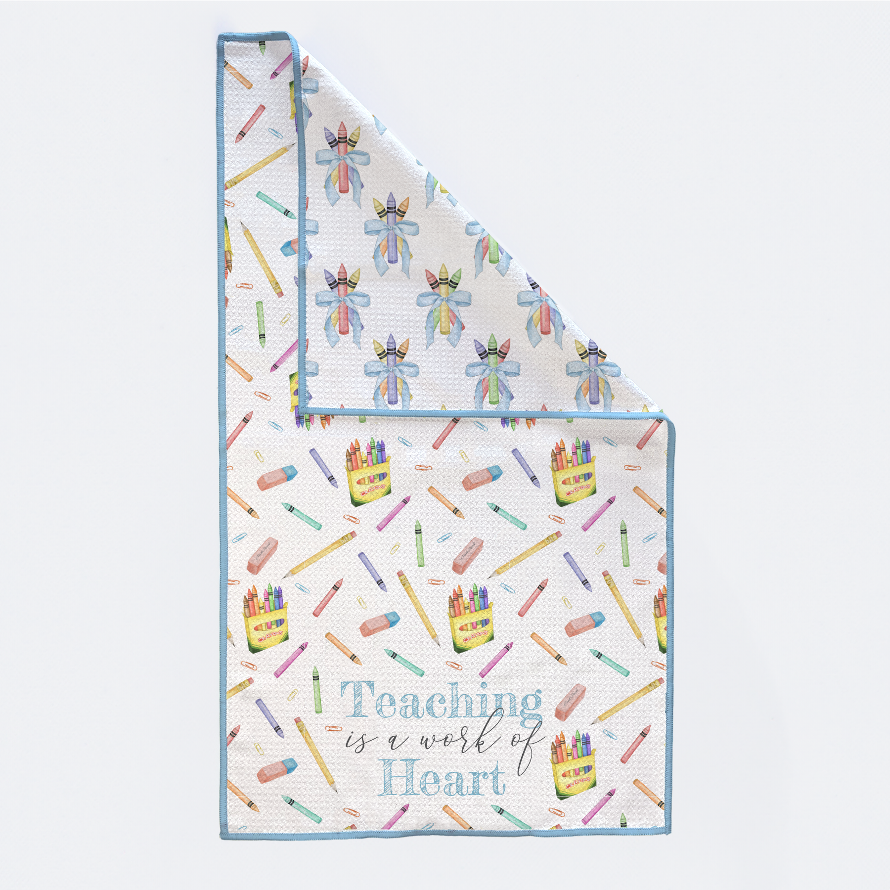 Teaching is a Work of Heart Kitchen Towel-Rogue Magnolia Custom Designs