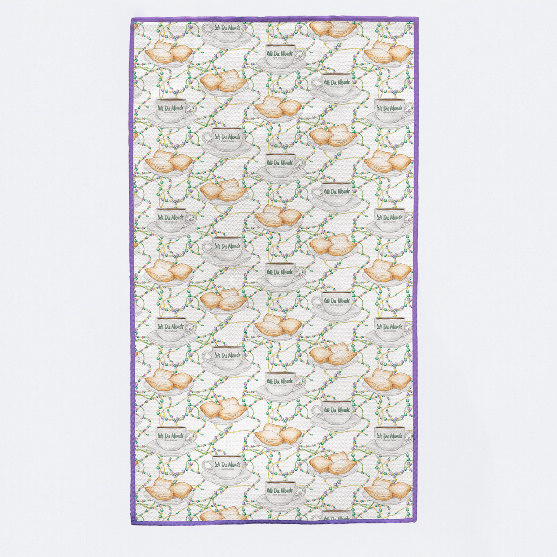 Beads & Beignets Kitchen Towel-Rogue Magnolia Custom Designs