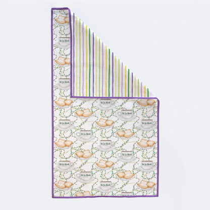 Beads & Beignets Kitchen Towel-Rogue Magnolia Custom Designs