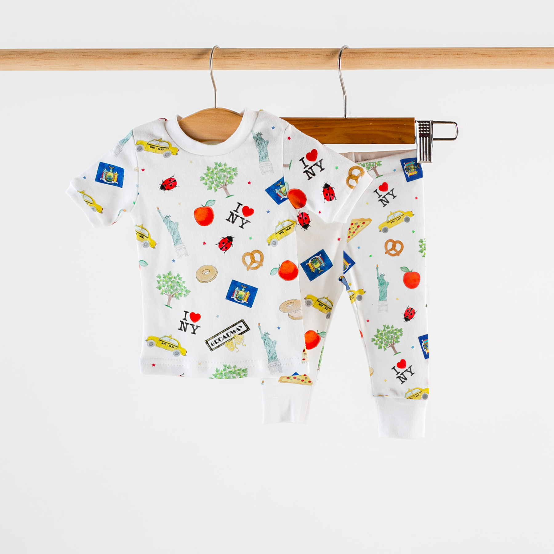 New York Kids Organic Cotton Pajama Set-Rogue Magnolia Custom Designs