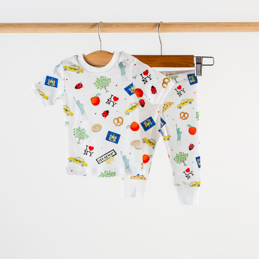 New York Kids Organic Cotton Pajama Set-Rogue Magnolia Custom Designs