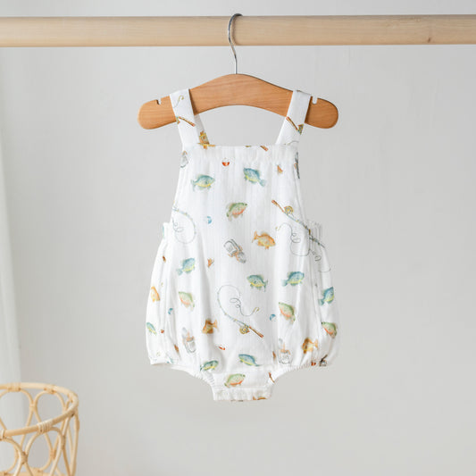 Catch You Later Organic Muslin Bubble Shortall-Rogue Magnolia Custom Designs