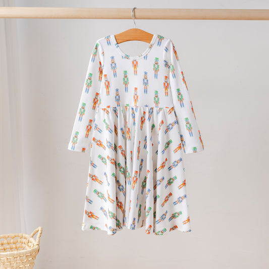 Nutty or Nice Organic Cotton Dress for Kids-Rogue Magnolia Custom Designs