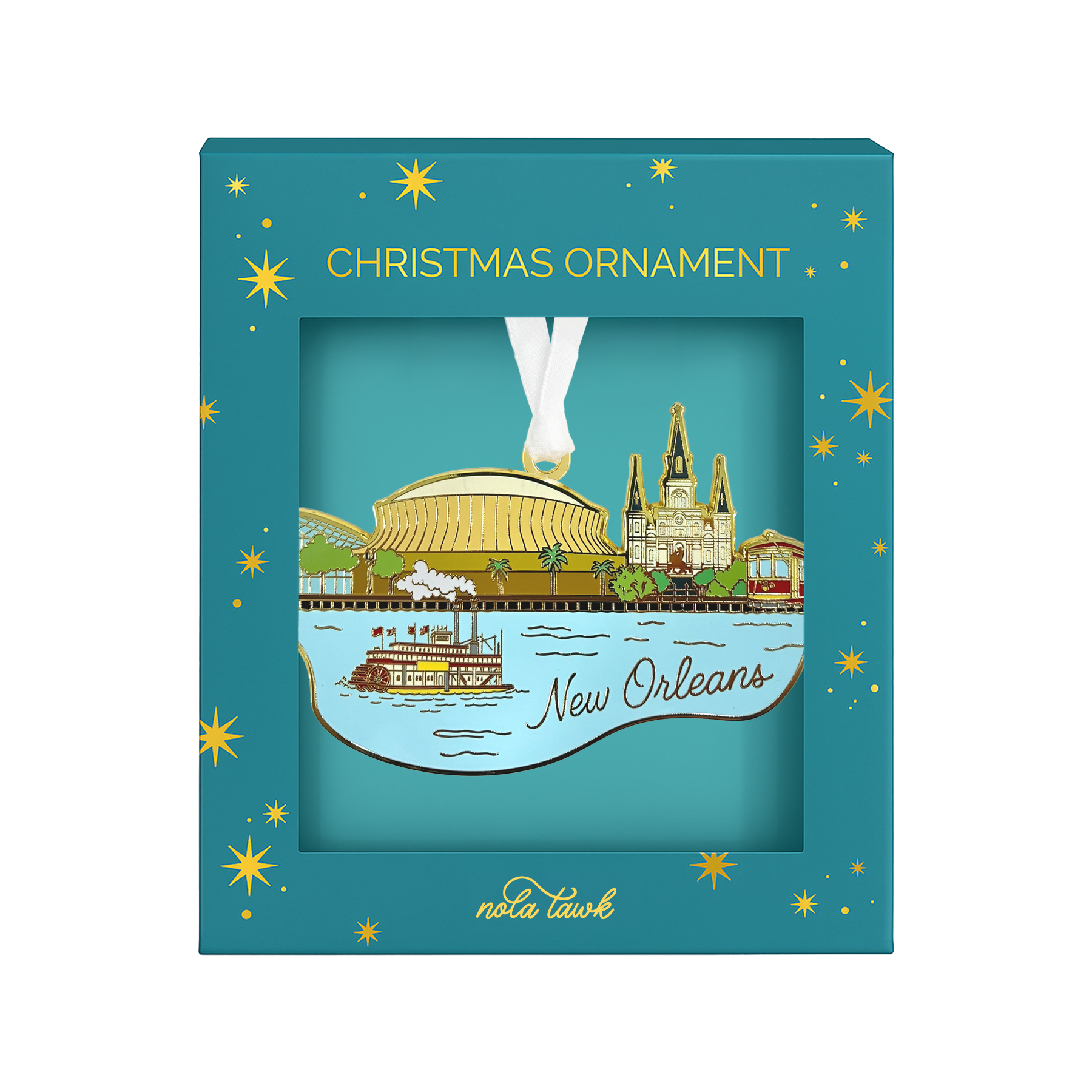 New Orleans Skyline Enamel Ornament-Rogue Magnolia Custom Designs
