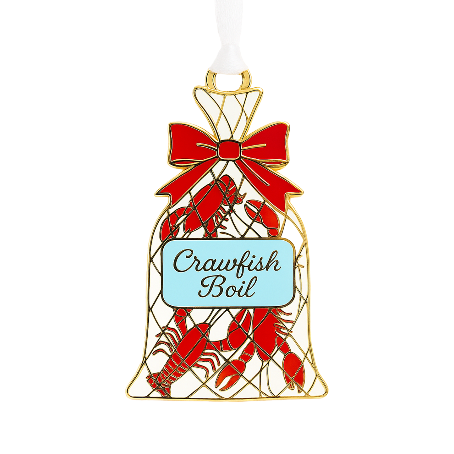 Crawfish Boil Enamel Ornament-Rogue Magnolia Custom Designs