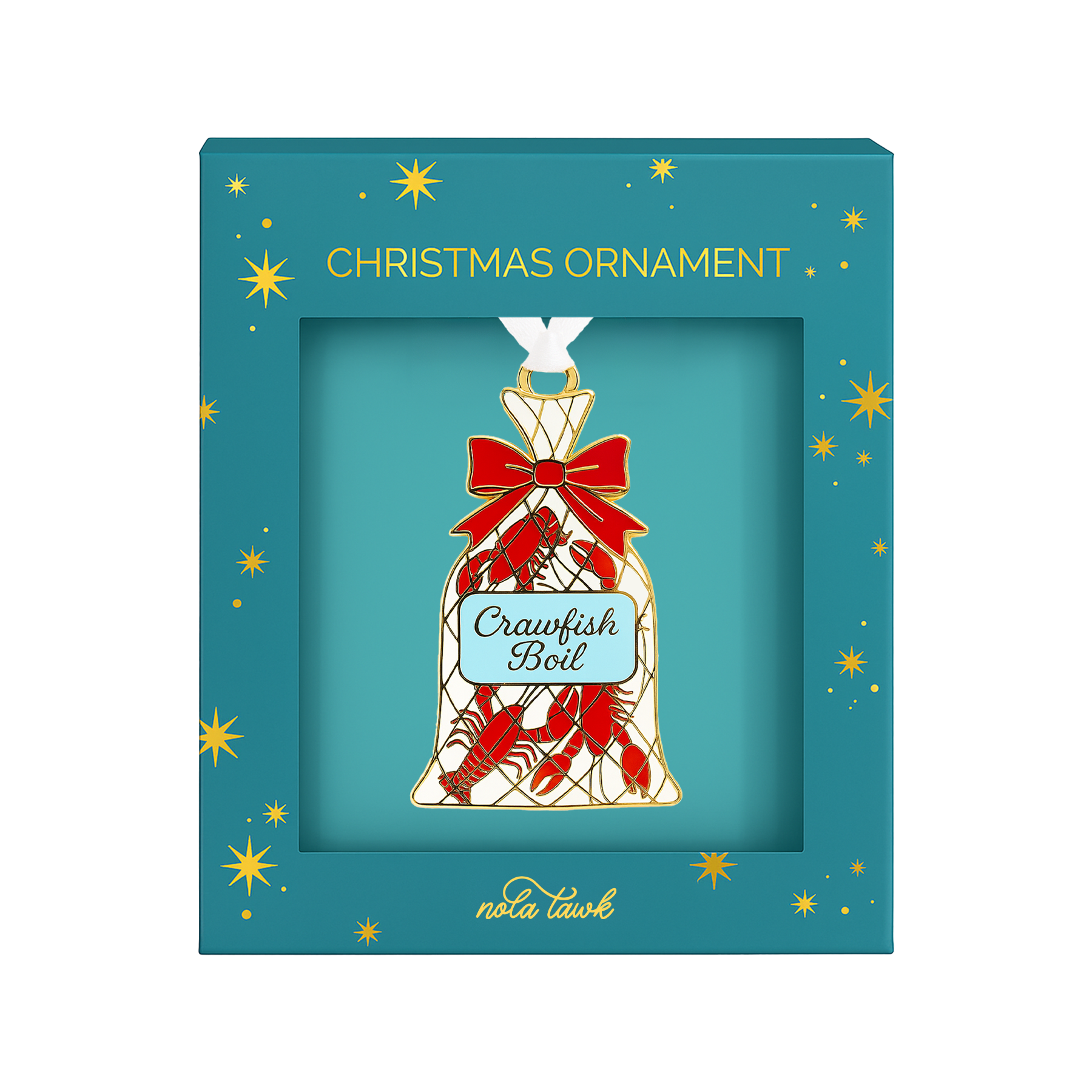 Crawfish Boil Enamel Ornament-Rogue Magnolia Custom Designs