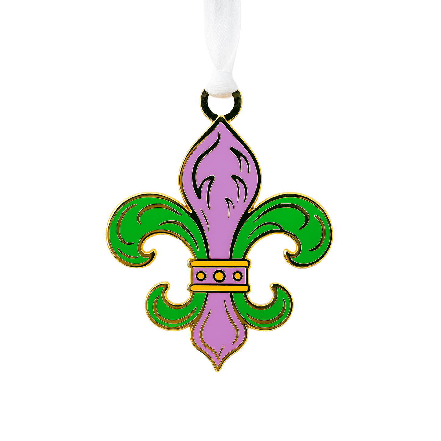 Fleur de Lis Enamel Ornament-Rogue Magnolia Custom Designs