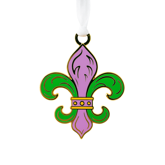 Fleur de Lis Enamel Ornament-Rogue Magnolia Custom Designs