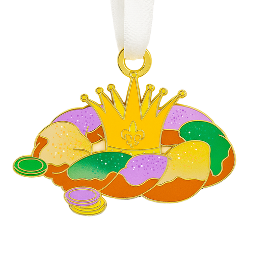 King Cake Enamel Ornament-Rogue Magnolia Custom Designs