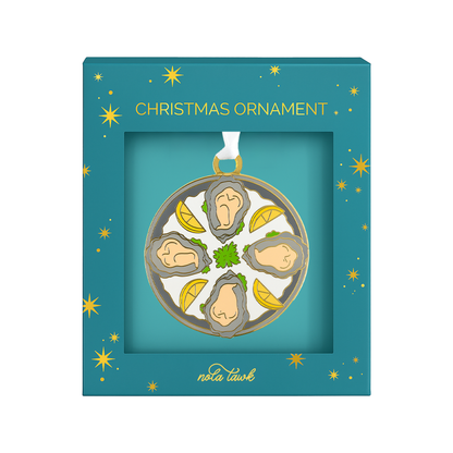 Oyster Plate Enamel Ornament-Rogue Magnolia Custom Designs