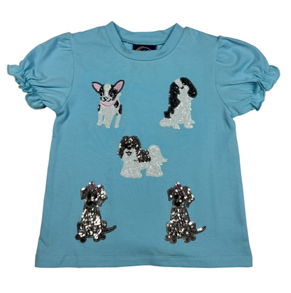 Girls' Sequin Puppy Shirt