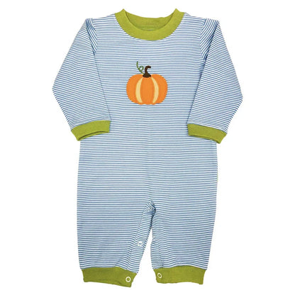 Pumpkin Knit Luke Bubble – Baby Boy Fall Romper