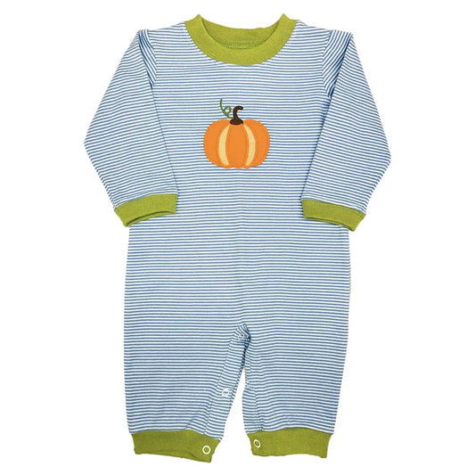 Pumpkin Knit Luke Bubble – Baby Boy Fall Romper