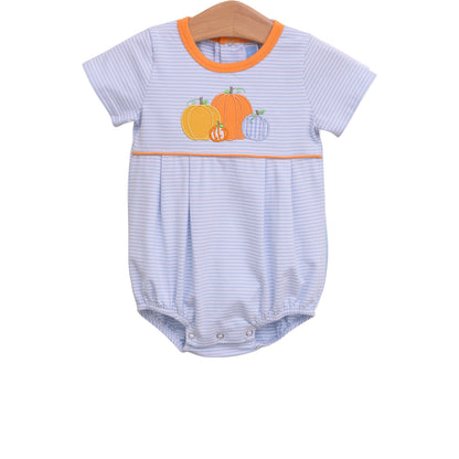 Pumpkin Patch Appliqué Bubble – Classic Baby Boy Outfit for Fall & Halloween