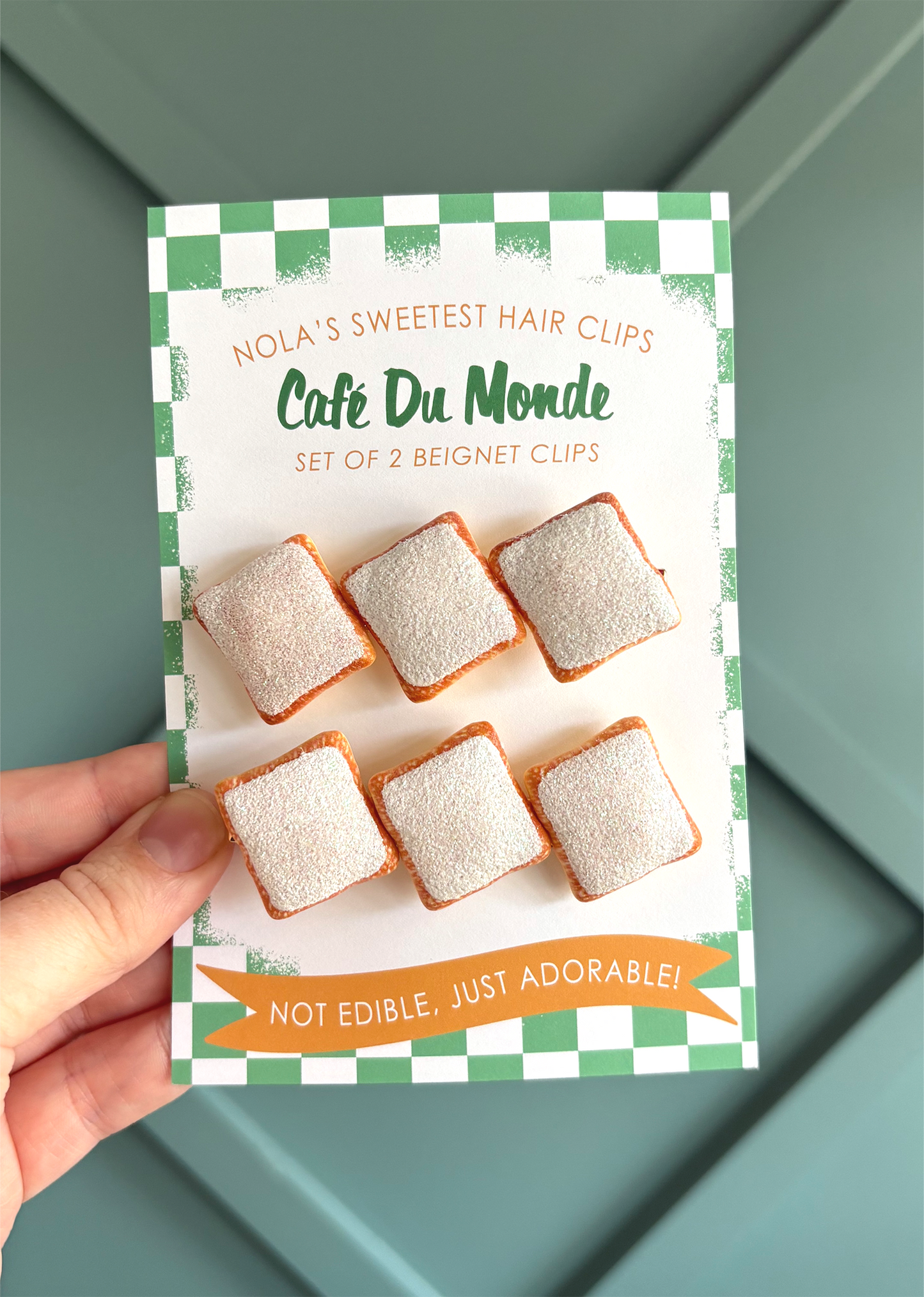 Beignet Hair Clips, Set of 2-Rogue Magnolia Custom Designs