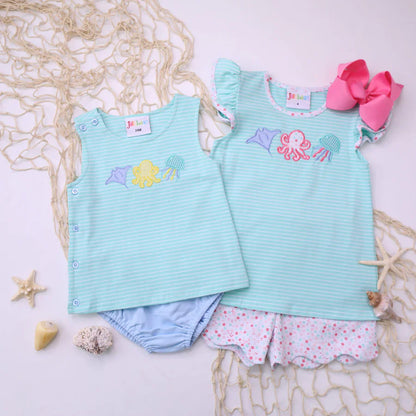 Sea Life Flutter Short Set