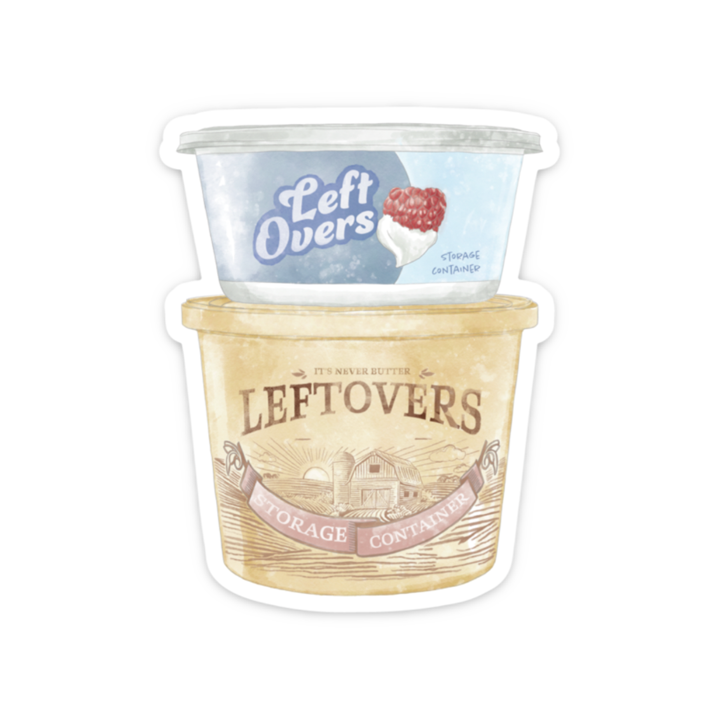Leftovers Die Cut Stickers-Rogue Magnolia Custom Designs
