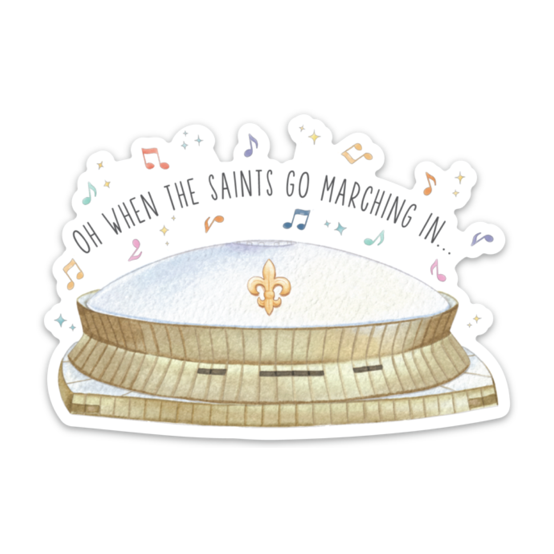 When The Saints Go Marching In Die Cut Sticker-Rogue Magnolia Custom Designs