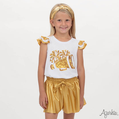 Top Knot Headband in Gold Shimmer