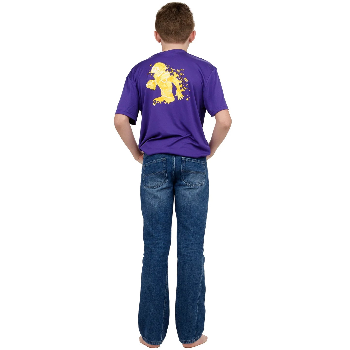 Tiger Watercolor Football Player Dri Fit T-shirt