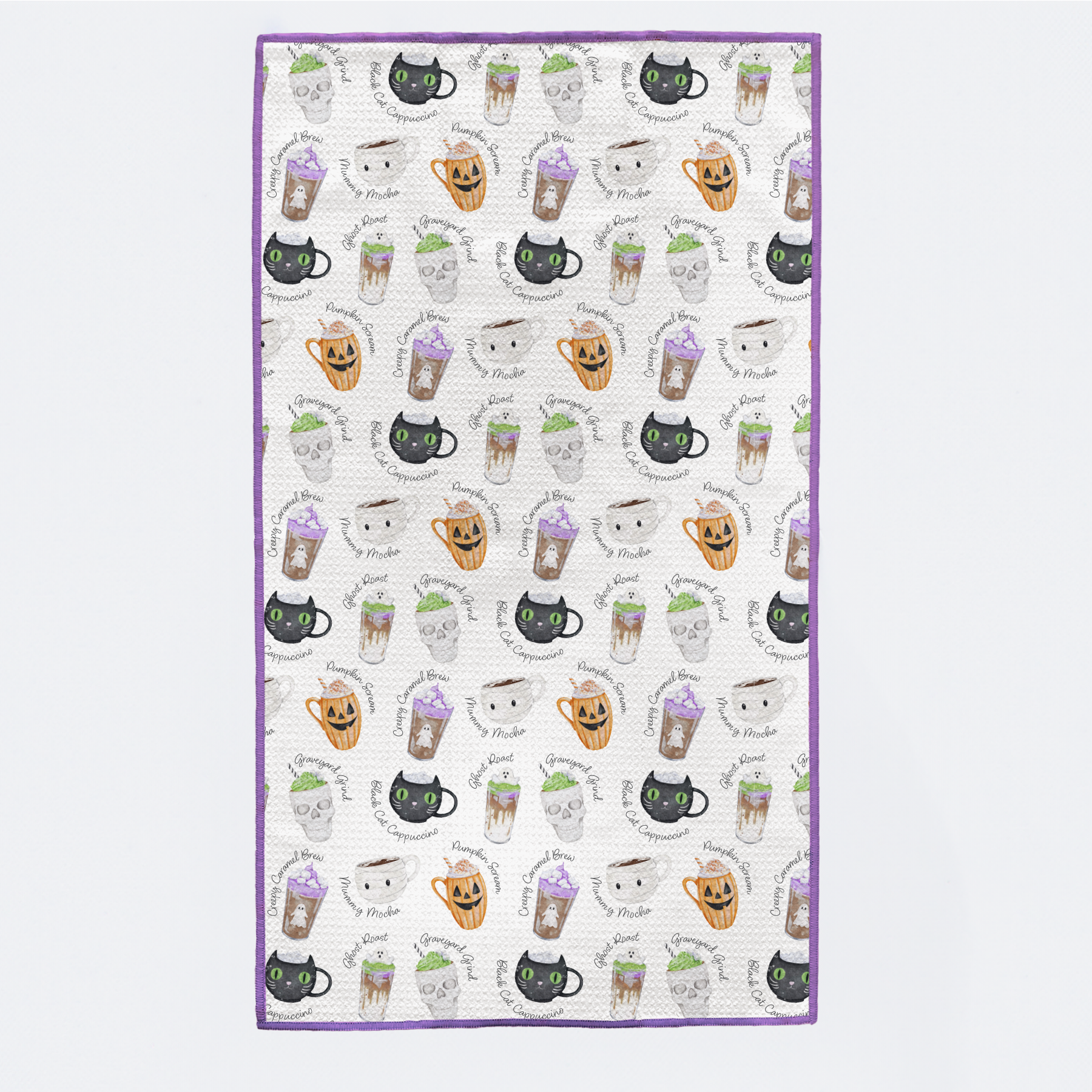 Freshly Boo'd Coffee Halloween Kitchen Towel-Rogue Magnolia Custom Designs