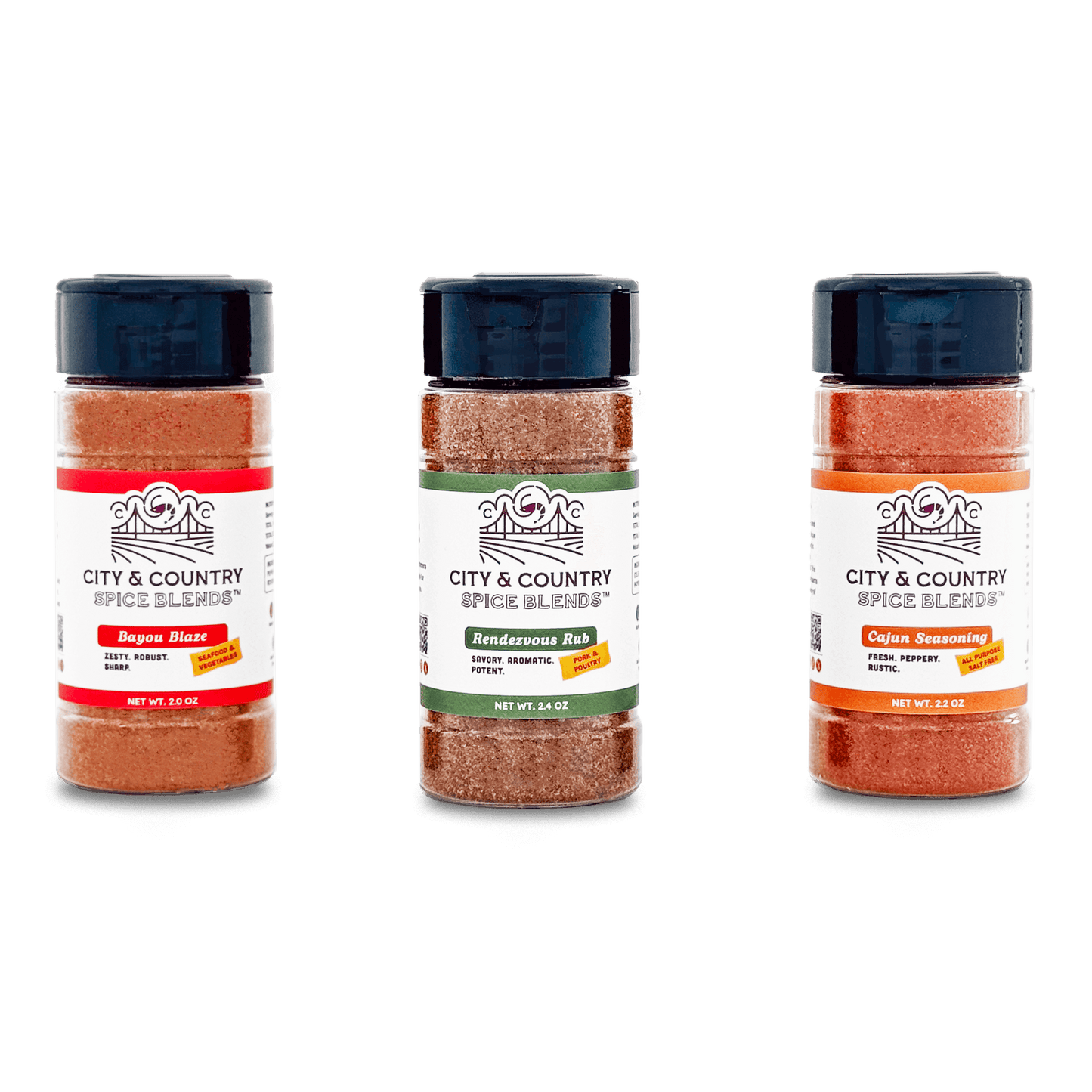 The Trio Cajun Seasonings-Rogue Magnolia Custom Designs