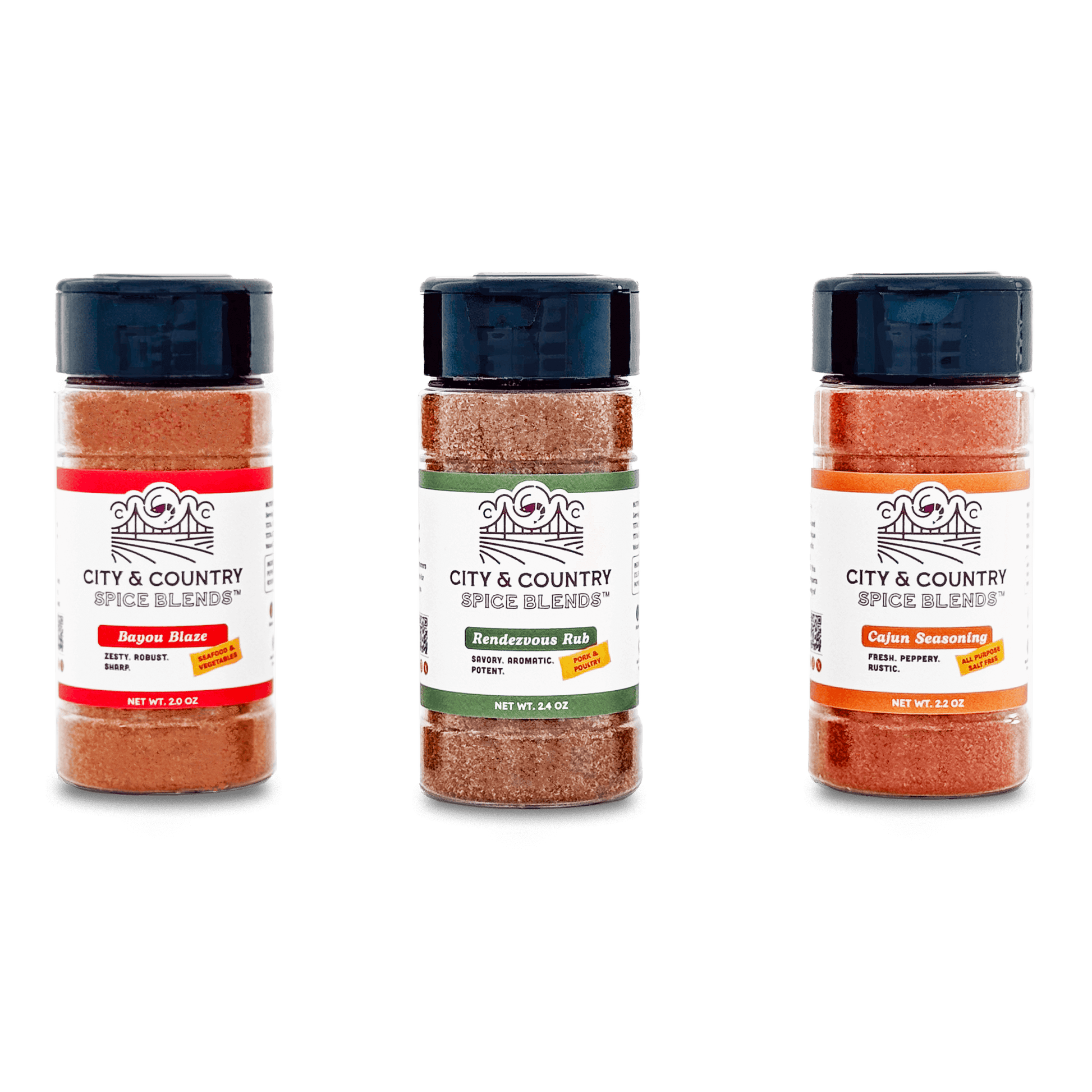 The Trio Cajun Seasonings-Rogue Magnolia Custom Designs