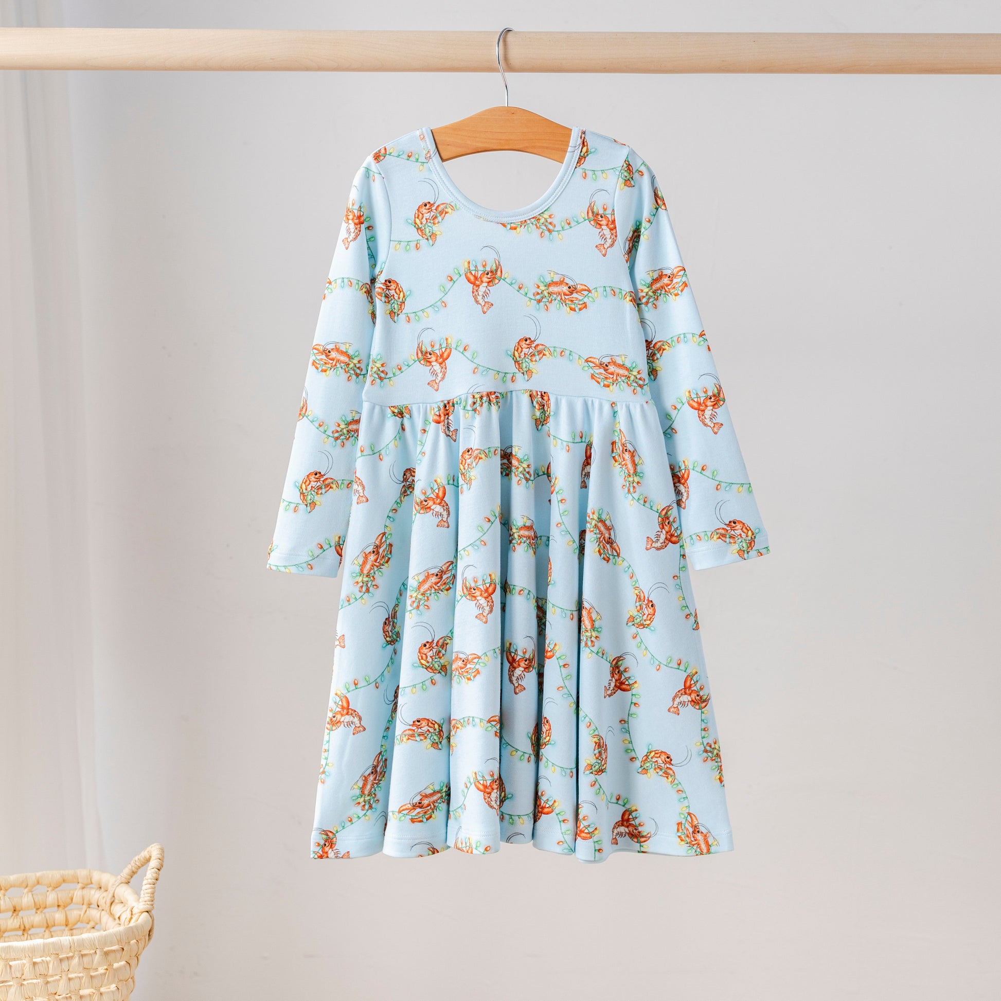 Twinkling Tails Organic Cotton Dress for Kids-Rogue Magnolia Custom Designs