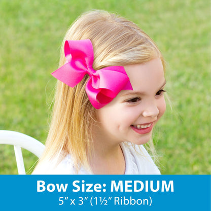 FIREWORKS White Grosgrain Bow
