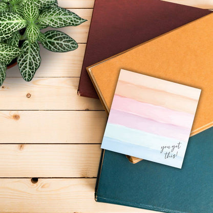 You Got This Post-it® Note Pad 4" x 4" Watercolor Sticky Notes