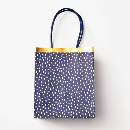 Navy and Gold Foil Bags (Set of 8)