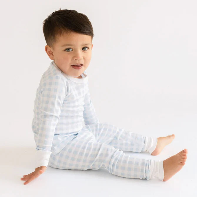 Blue Checks Long Pajamas
