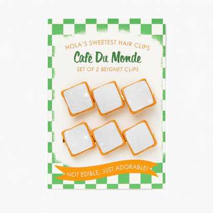Beignet Hair Clips, Set of 2-Rogue Magnolia Custom Designs
