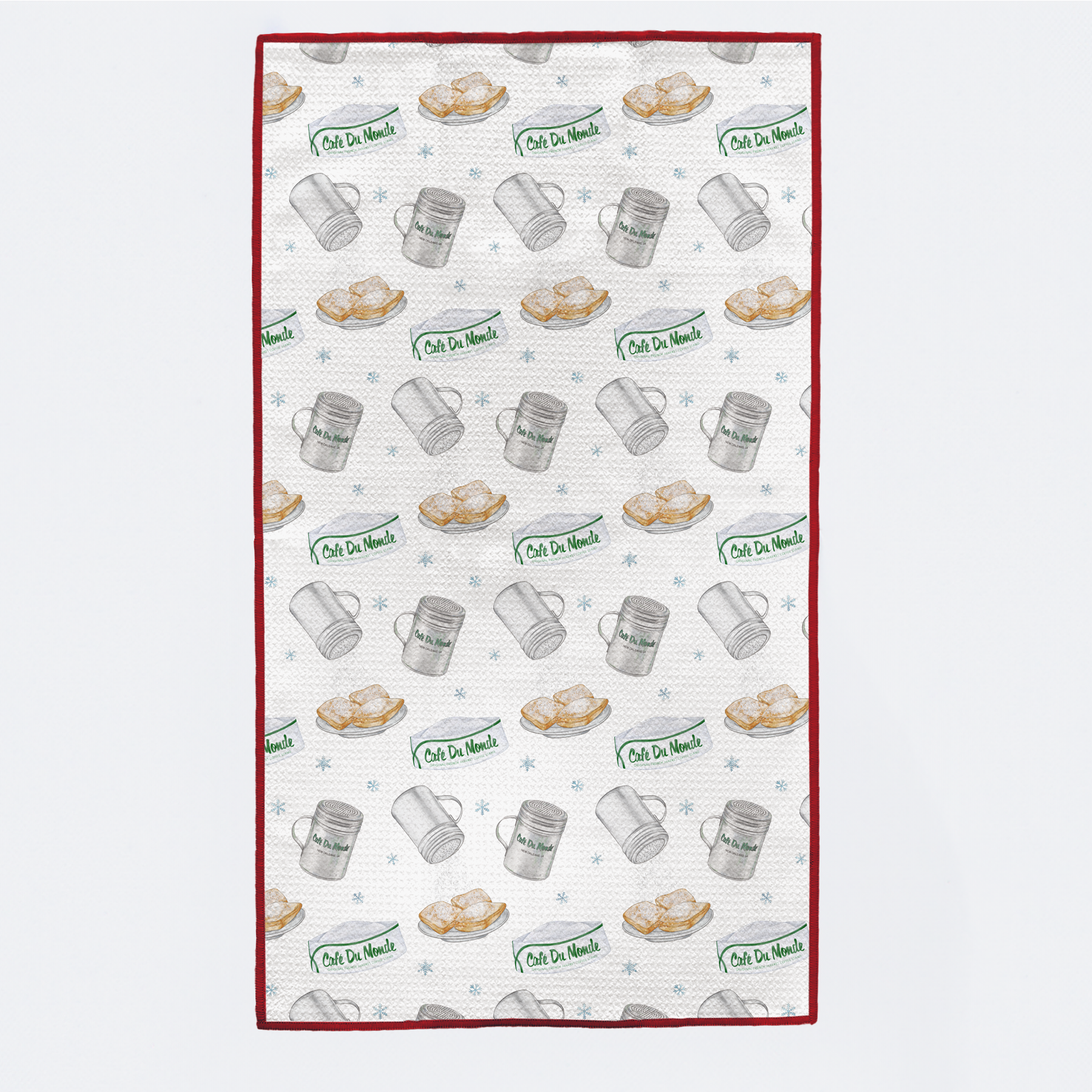Let it Snow! Beignet Tree Kitchen Towel-Rogue Magnolia Custom Designs