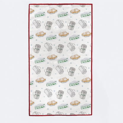 Let it Snow! Beignet Tree Kitchen Towel-Rogue Magnolia Custom Designs