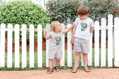 Big Mouth Bass Khaki Tee and Shorts Set