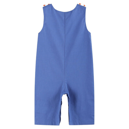 Blue Pumpkin Sunflower Smocked Overalls