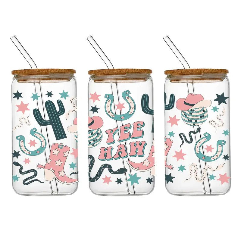 Limited Drop Western Themed Acrylic Can Cups-Rogue Magnolia Custom Designs