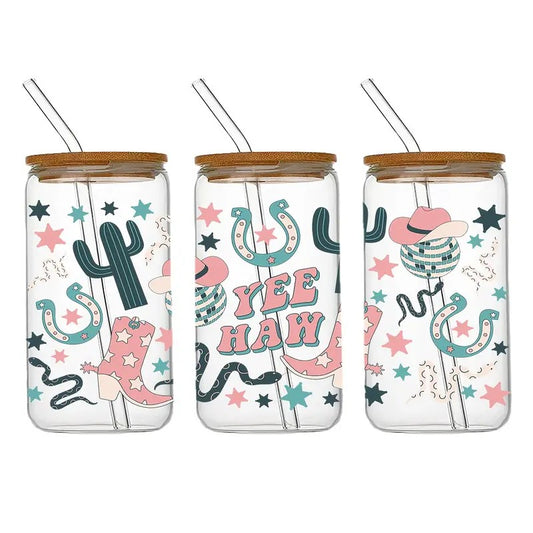 Limited Drop Western Themed Acrylic Can Cups-Rogue Magnolia Custom Designs