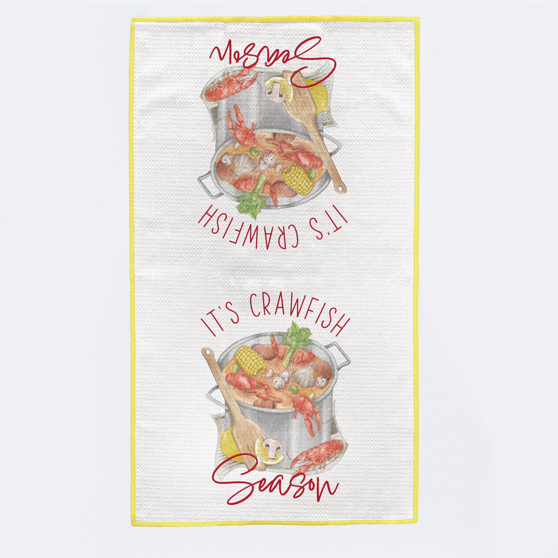 Crawfish Boil Kitchen Towel-Rogue Magnolia Custom Designs