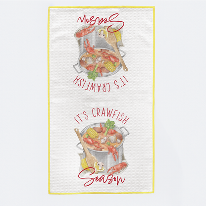 Crawfish Boil Kitchen Towel-Rogue Magnolia Custom Designs