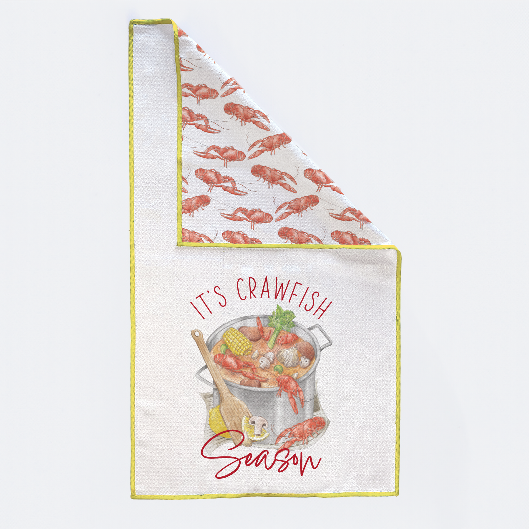 Crawfish Boil Kitchen Towel-Rogue Magnolia Custom Designs