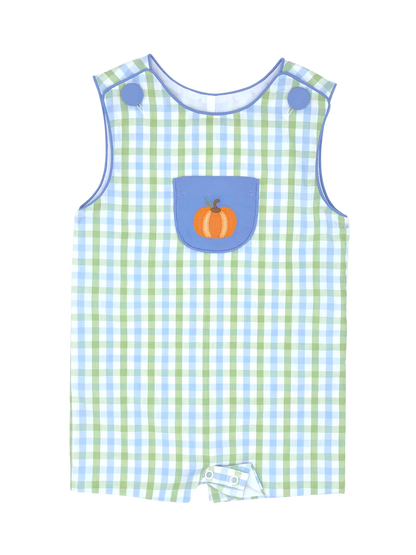 Bluegrass Check Pumpkin Jon Jon – Classic Fall Outfit for Boys