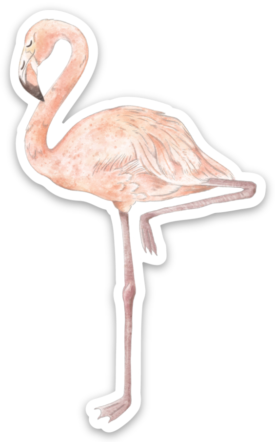 Flamingo Die Cut Stickers-Rogue Magnolia Custom Designs